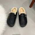 Teddy Fur Leather Birken Mules Woman Winter Warm Lambswool Slide Clogs Ladies Brand Design Casual Slip-on Plush Cotton Shoes