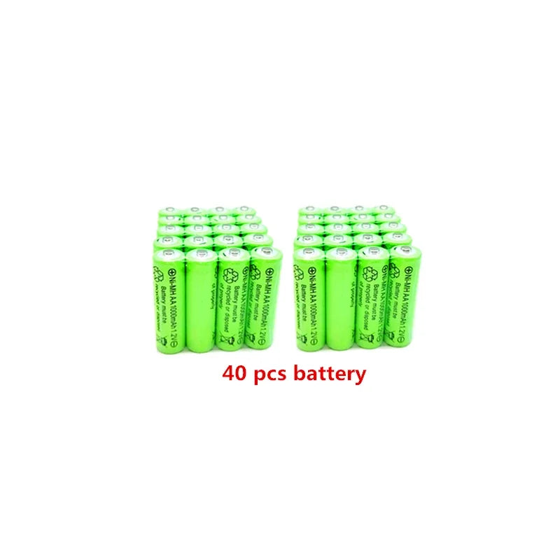 1.2V 1000mAh AA Ni-MH Rechargeable Battery, High Capacity, Long Lasting Power for Remote Controls, Toys, Clocks