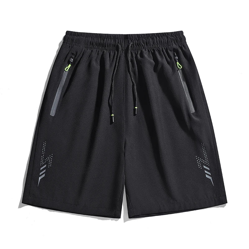 Men's Quick Dry Running Shorts with Drawstring and Zip Pockets - Ideal for Athletic Workouts and Gym - View 7 | SAMAG