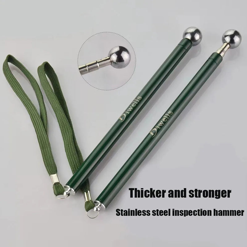 Telescopic Thickening Hollow Drum Hammer Self-defense Hammer Multi-functional Cavity Durable Test Rod Inspection Room Tool Metal