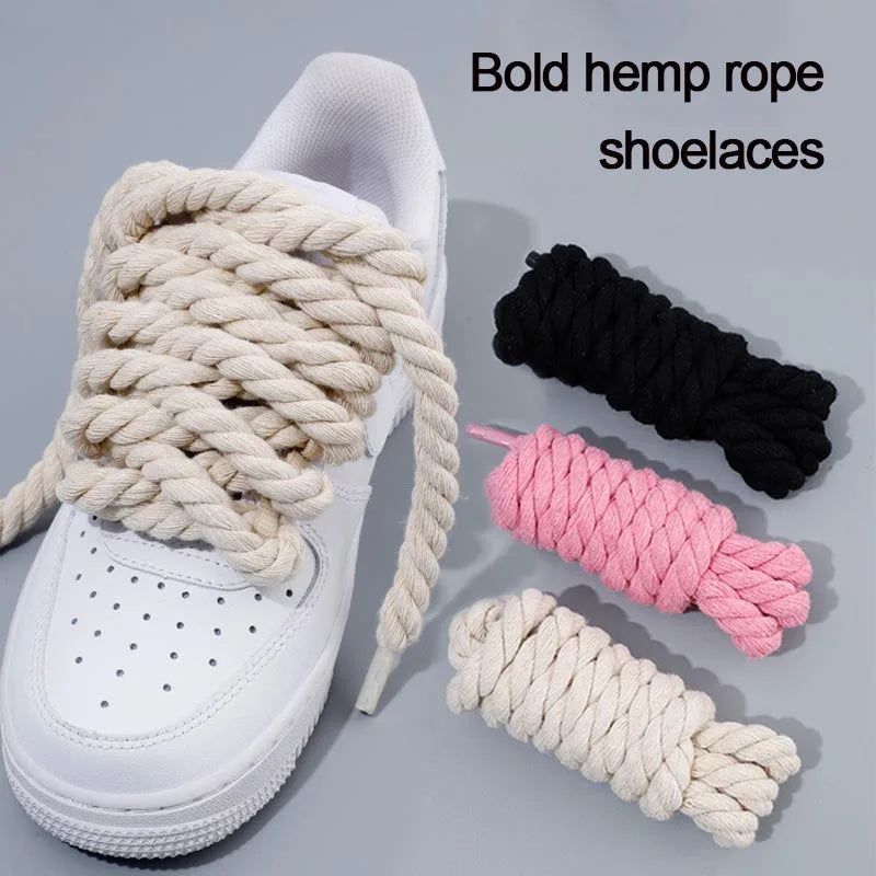 New Shoe Laces Thick Laces for Shoes Round Rope Wide Laces Sneakers Shoestrings XDr04