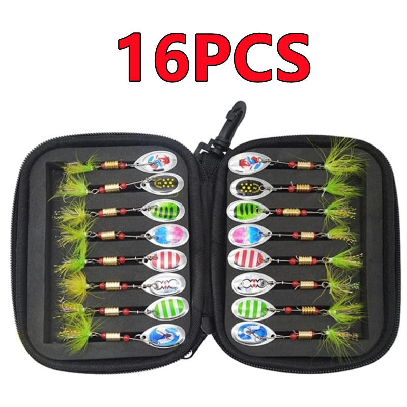 Fishing Spoons Lures Metal Baits Set Artificial Hard | SAMAG