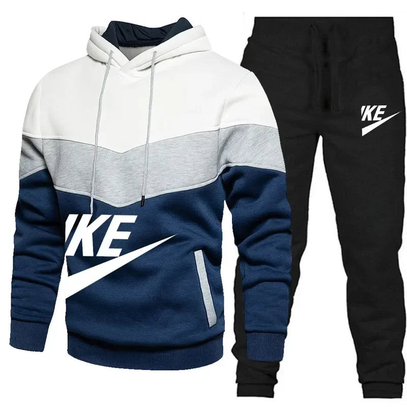 Men Autumn Winter Sets Zipper Hoodie Pants Pieces Casual | SAMAG