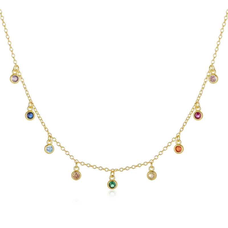 CANNER New 925 Sterling Silver Mini Zircon Pendant Necklaces Chain For Women Necklace Chains Fine Jewelry Gift Collares подвеска