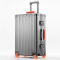 20''/24''/29'' All Aluminum-magnesium Alloy Suitcase Leather Handle Travel Case Bags Rolling Luggage with Spinner Wheel TSA Lock
