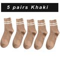Pairs Men's New Striped Casual Breathable Socks Harajuku | SAMAG