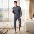 Ultra-Thin Self-Heating High-Elasticity Couples Thermal Underwear Set Warm Long-Sleeve Crew Neck Design for Men And Women