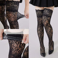 Plus Size Lace Mesh Long Stockings for Women XXL Extra Large Fishnet Tights Stretch Comfortable Fashion Legwear Hosiery