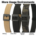 TUSHI Belt Hard Military Belt for Men and Women Tight Nylon Tactical Outdoor Belt Metal Automatic Buckle IPSC Belt Casual Girdle