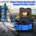 Sewer Inspection Camera -512Hz Self-Leveling Sewer Camera with 23mm Probe 5X Zoom , Waterproof Endoscope Camera with 12 LEDS