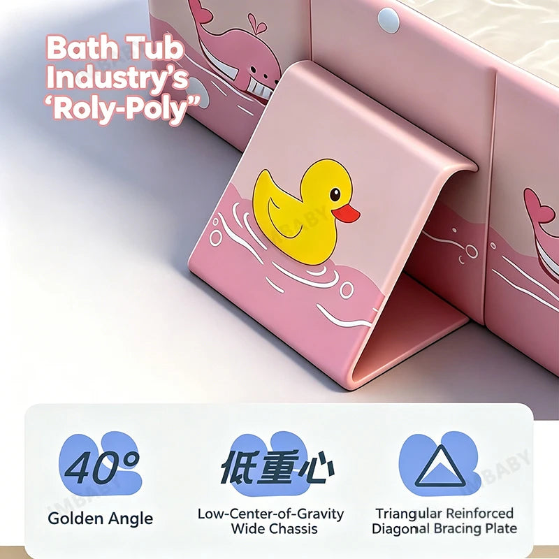 Baby Bath Keep Warm Basin Foldable Bath Basin Easy To Store Simple Bathtub Convenient To Carry for Indoor and Outdoor Travel Use