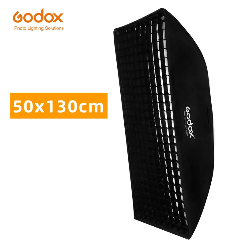 Godox 22x90cm 30x120cm 35x160cm Rectangle Strip Honeycomb Grid Softbox for Bowens Mount Softbox Elinchrom Studio Flash