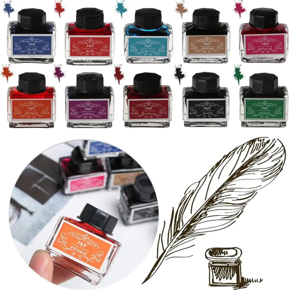 1pcs Fountain Dip Pen Writing Stationery Colored ink Non Carbon Signature Pen Painting