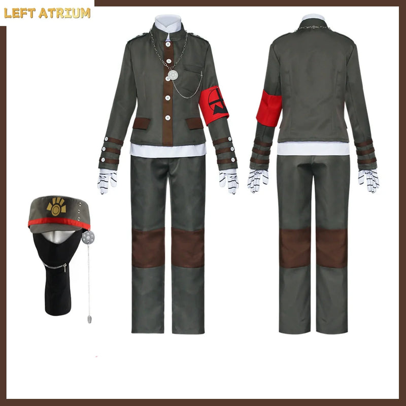 Anime Game Korekiyo Shinguji Cosplay Costume Wig Dark Green Military Uniform Coat Hat Full Set Man Woman Halloween Carnival Suit
