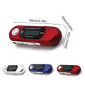 1/2/3 Mini MP3 Player USB 2.0 Small Flash Drive Multilanguage LCD Music Player with 3.5mm Audio Jack Automatic Shutdown for Red