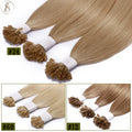 TESS U Tip Fusion Hair Extensions Microlink Keratin Hair Extensions 1g/pc Human Hair Capsules Pre Bonded Natural Hair Extensions