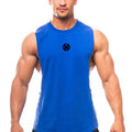 Muscleguys Mens Gym Clothing Workout Tank Tops Fitness Bodybuilding Low Cut Armholes Vest Muscle Singlets Activewear Tanktop