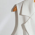 Elegant Style Women Summer Sleeveless Lapel Double Button Vest Pleated Short Pants Set