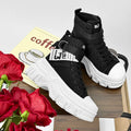 Men's fashionable casual thick-soled casual high-rise shoes Korean and British punk suitable for outdoor four seasons simple and