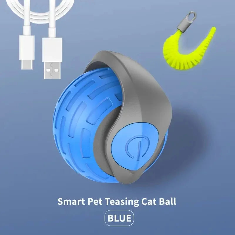 Smart Cat Toys Balls Automatic Interactive Pet Electric Rolling Teaser USB Rechargeable Kitty Moving Bouncing Ball Cats Products
