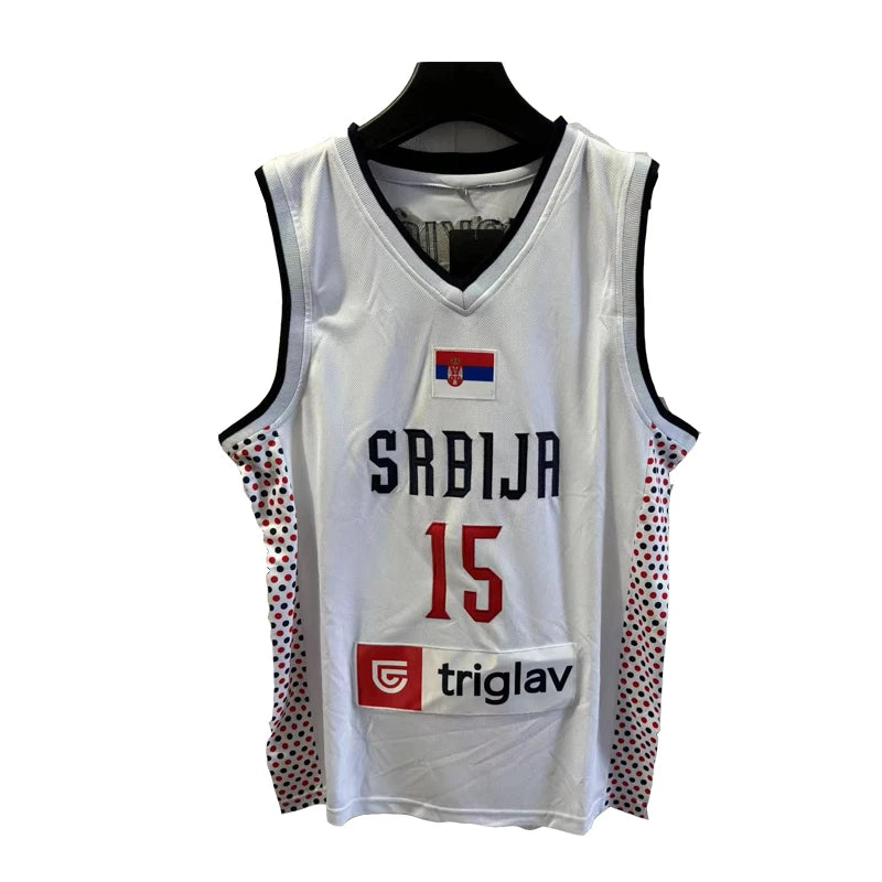 Basketball Jerseys 2024 Srbija 15 Jokic Jersey Sewing Embroidery Cheap High Quality Outdoor Sportswear Navy Blue White Fashion