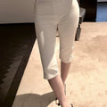 Women's Skinny Capri Pants With Side Split - View 4 | SAMAG