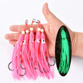 5pcs/pack soft squid 12cm 5.5g silicon gel skirt  tentacle 15# double assist hook lure hook rig fishing tackle saltwater fishing