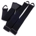 Non Slip Garter Belt Elastic Suspenders with 3 Clips 4cm Wide Adjustable Plastic Triangle Buckle Unisex Sport
