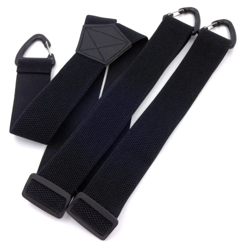 Non Slip Garter Belt Elastic Suspenders with 3 Clips 4cm Wide Adjustable Plastic Triangle Buckle Unisex Sport