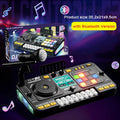 Multifunctional DJ Turntable with Microphone Simulation DJ Mixer Bluetooth Electric DJ Player Music Entertainment Gift for Kids
