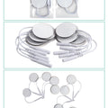 10Pcs 2mm Plug Non-woven Fabric Reusable Self Adhesive Electrode Pads Conductive Gel Pad Body Digital  Massager