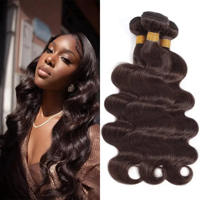 Dark Brown Bundles Color #4 Body Wave Human Hair | SAMAG