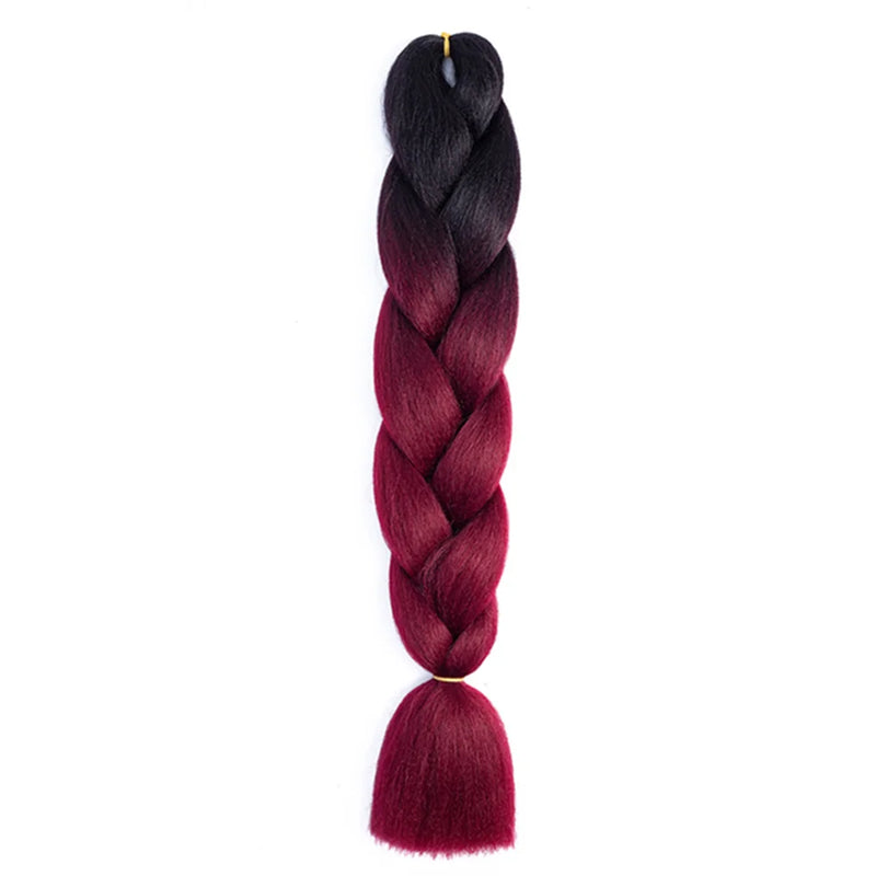 24 Inches DIY Jumbo Braiding Hair Synthetic Hair Extensions Afro Ombre Crochet Braid Hair Wholesale For Women