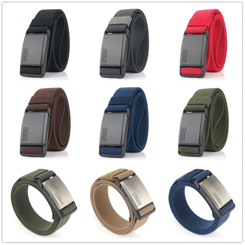 New Fashion Nylon Belt  Magnetic Buckle Adjustable Belts For Men Elastic Belts High Quality Wear-resistant Training Belt  YD117