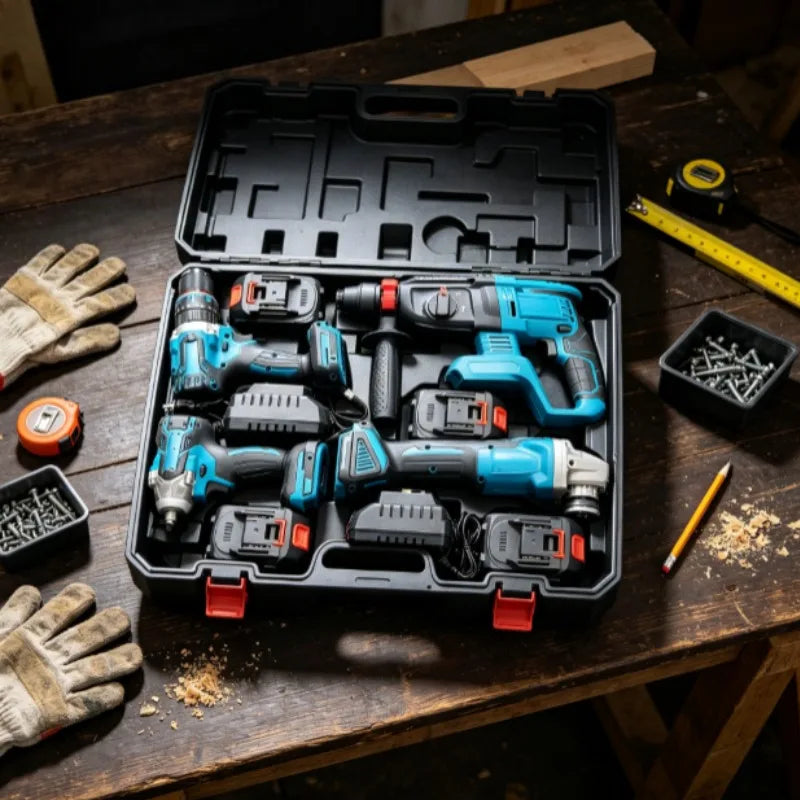 Limited - Time Discount Lithium Battery Tool Large Set Electric Hammer Angle Grinder, Wrench, Circular Saw - View 5 | SAMAG