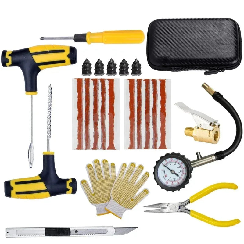 Motorcycle Tire Repair Kit Tyre Puncture Repair Tools Car Accessories Tire Strips Stirring Repair Tool Kit  Puncture Plug Tools