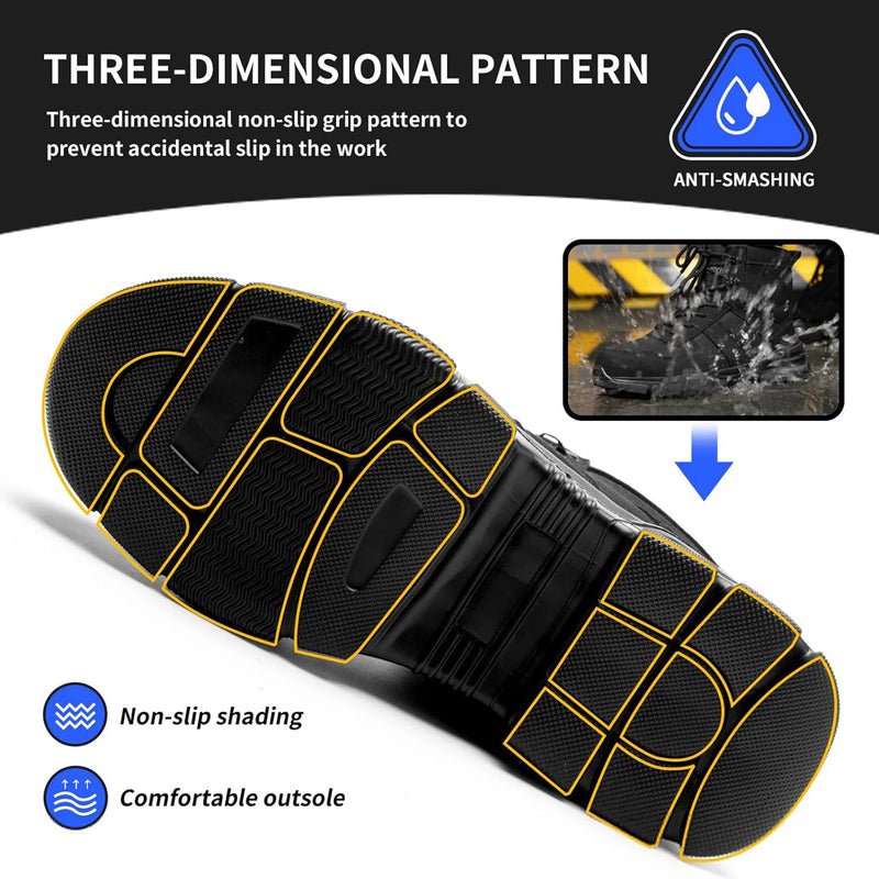 Lightweight Indestructible Steel Toe Safety Work Shoes Puncture Resistant Non Slip Tactical Work Sneakers for Men Women