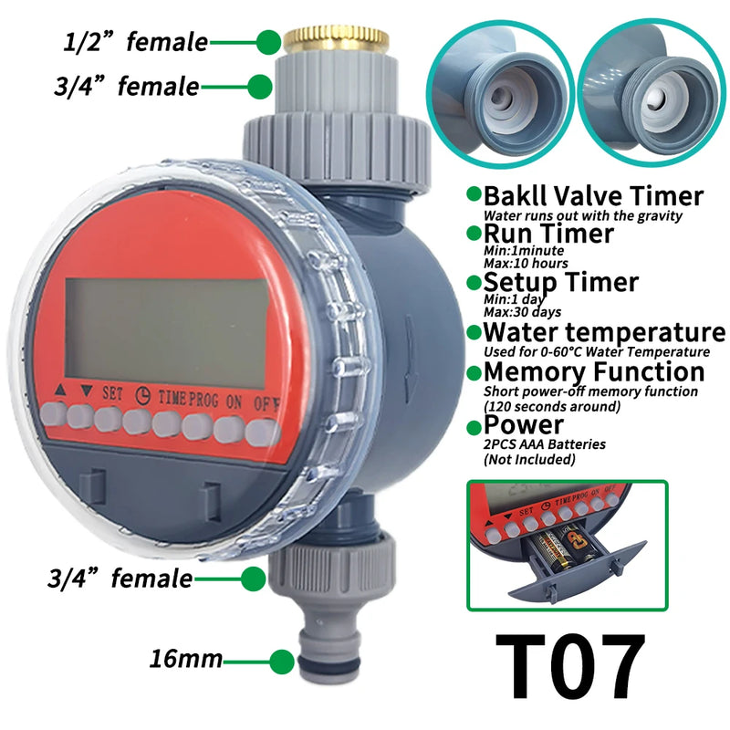 OASIS 5-50M Garden Micro Drip Irrigation Automatic Watering System Kit Timer Controller DIY Mist Spray Cooling for Potted Plants