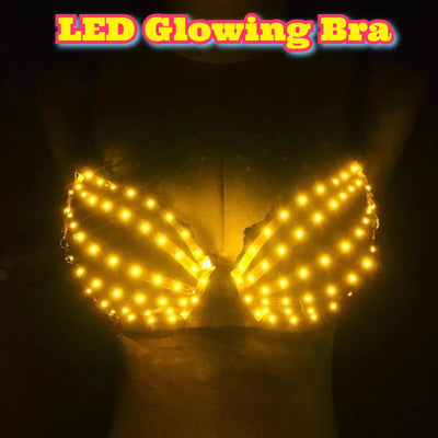 LED Glowing Bra Top Christmas Party Club Wear Rave Dance | SAMAG