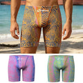 SEOBEAN Men‘s Long Swim Trunks Zebra Print Quick Dry | SAMAG