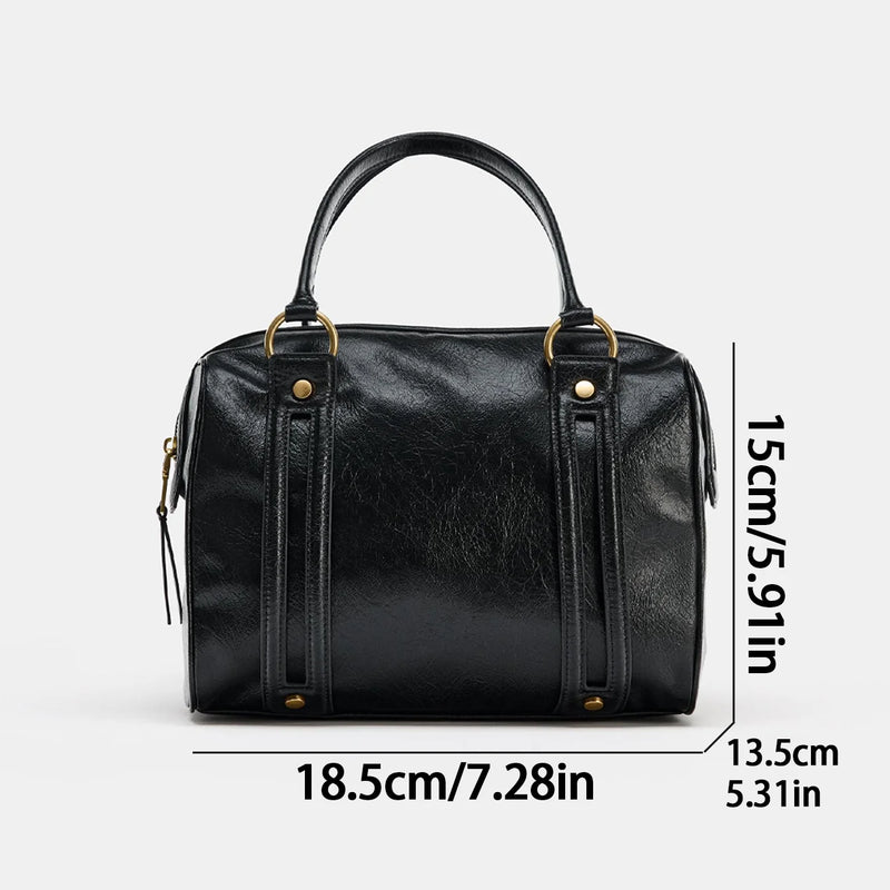 Lady's handbag - Boston bucket bag - single shoulder top handbag - designer crossbody bag - multi-pocket crossbody bag - designe