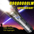 99000000LM Super Bright LED Flashlight 100W GT60 Long | SAMAG