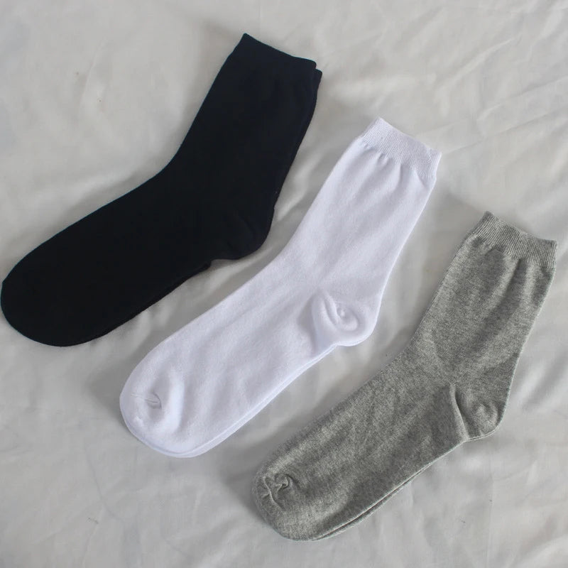 10Pairs Men's Pure Cotton Socks Autumn winter Black White | SAMAG