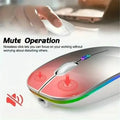 Rechargeable Silent Wireless Mouse LED Backlit Mice PC Laptop Computer Mous 2.4Ghz Receiver Bluetooth Dual Mode Optical Mice