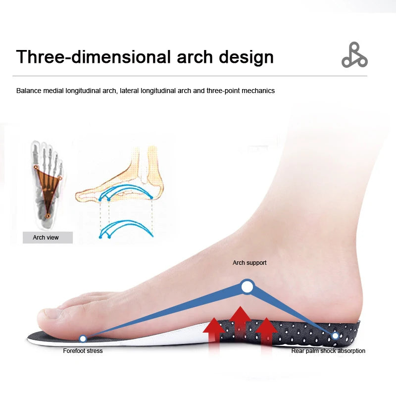 Shock-absorbing sports insole men and women arch support Orthopedic insoles Breathable comfortable running Shoe Pads 2Pcs/4Pcs