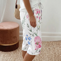 Women Summer Floral Print Shorts Casual Loose Drawstring - View 4 | SAMAG