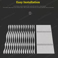 120x60cm 3D Wavy Soundproof Panels Self Adhesive Polyester Fiber Concave Convex Acoustic Insulation Wall Boards 2 Pieces