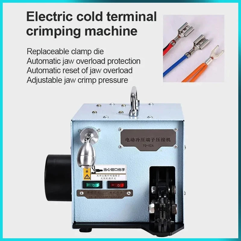 60W Electric Terminal Crimper Machine Professional Crimping Tool with Replaceable Molds for Cold Pressing of - View 4 | SAMAG