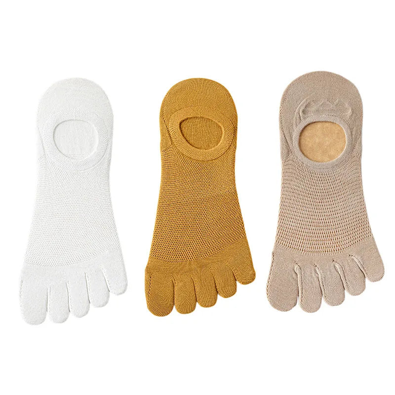 3 Pairs/lot Men's Socks Breathable Sweat Novelty Toe | SAMAG
