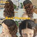 Blonde Wig Ombre Brown Colored Human Hair Wig 250 Density Loose Deep Wave Lace Frontal Glueless Wigs Human Hair Ready To Wear
